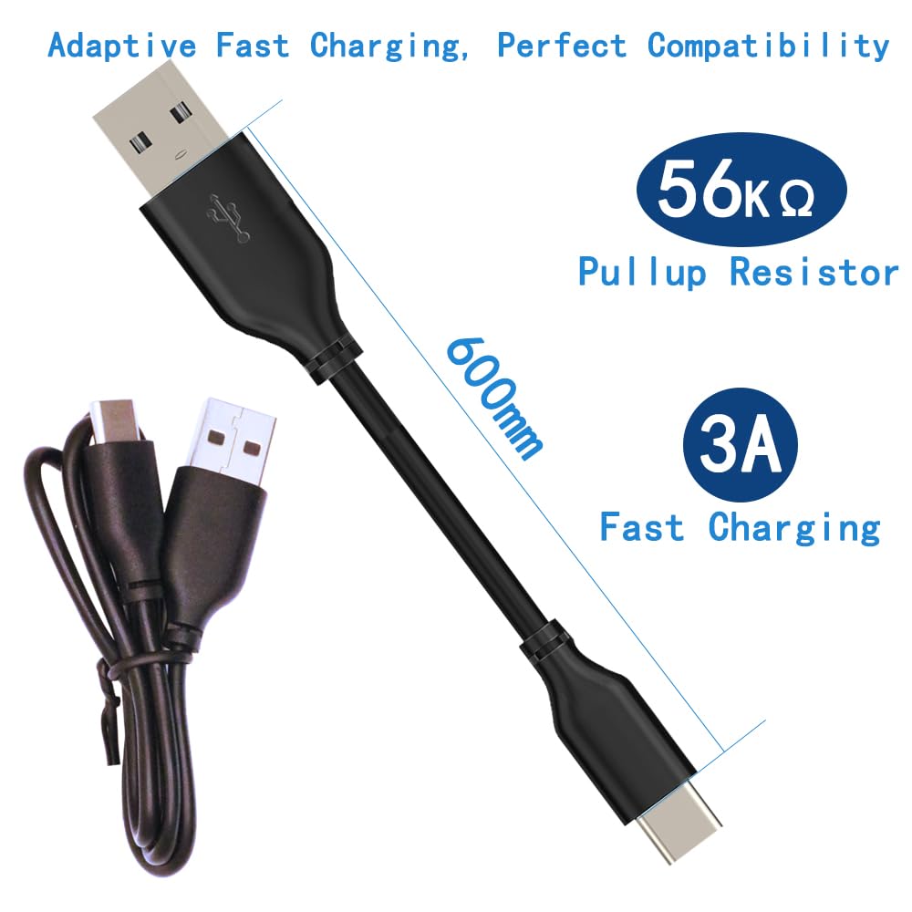 rgzhihuifz 10PCS USB C Power Cord Replacement Charger USB Adapter Compatible with a Variety of Electric Hair Clippers, Beard Trimmers, Shavers, Desk Lamps,Purifiers, HQ8505 Charging Cable