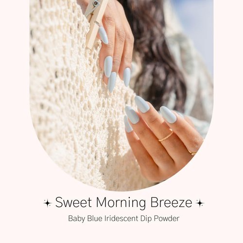 Gelish Lace Is More Powder Dip Spring Collection - Nail Dip Powder, Vibrant Color, Professional Quality, High Shine, Chip-Resistant (Sweet Morning Breeze)