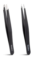 Tweezers for Eyebrows, Facial Hair, Ingrown Hair Removal, Tweezer Set with Case for Women and Men, Stainless Steel Precision Eyebrow pinza de cejas Plucking Grooming Stocking Stuffers Christmas Gift