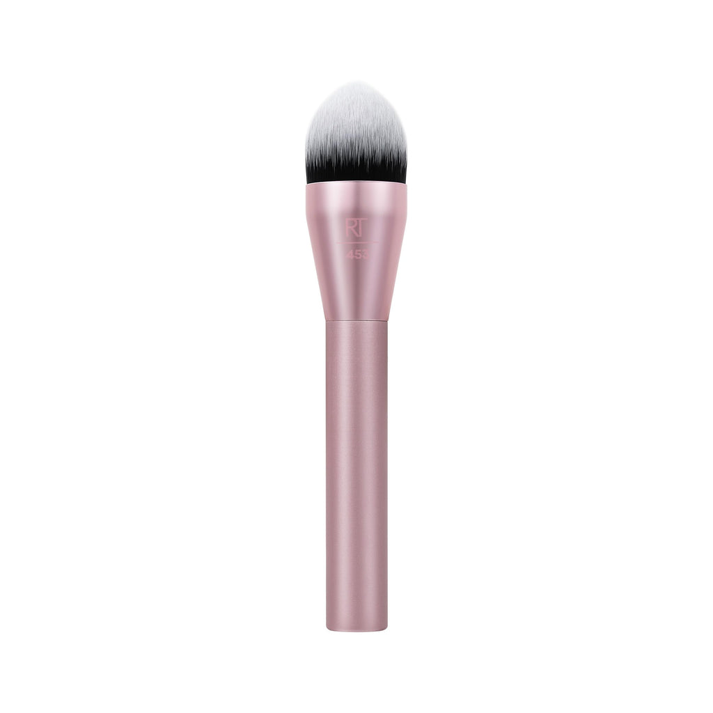Real Techniques Power Pigment Blush Makeup Brush, Cheek Brush For Liquid & Cream Blush, Dense, Synthetic Bristles, Unique Pointed Shape For Precise Application, Vegan & Cruelty Free, 1 Count