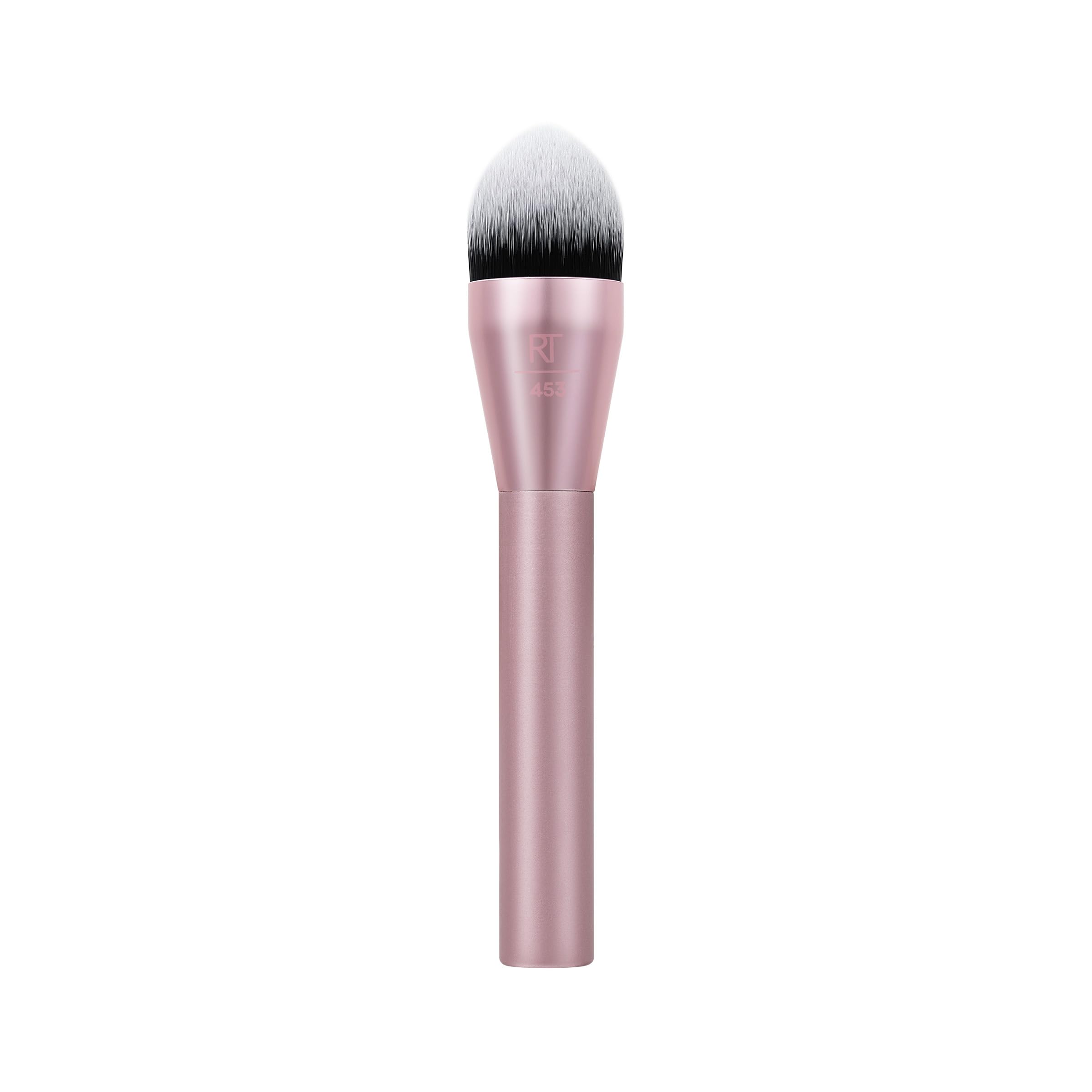 Real Techniques Power Pigment Blush Makeup Brush, Cheek Brush For Liquid & Cream Blush, Dense, Synthetic Bristles, Unique Pointed Shape For Precise Application, Vegan & Cruelty Free, 1 Count