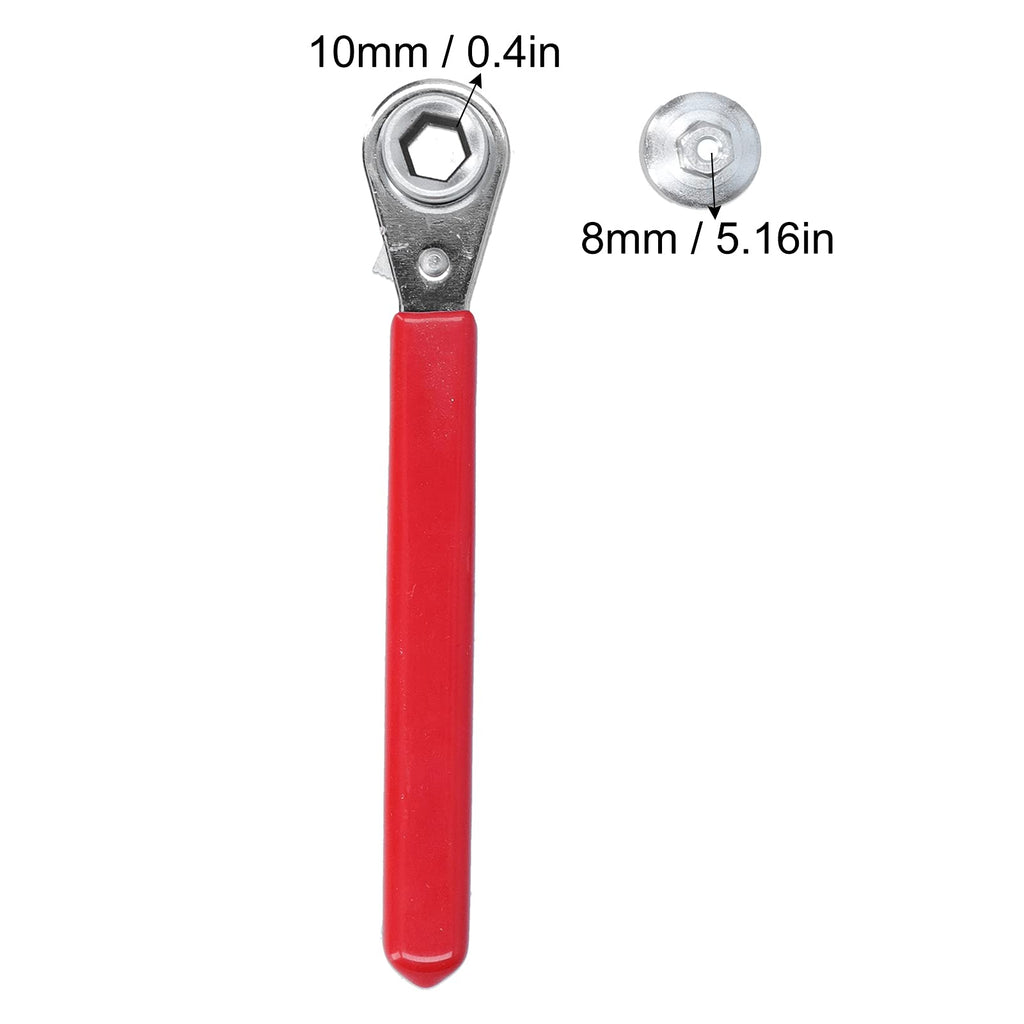 Akozon Ratchet Wrench, 5/16in 0.4in 10mm Battery Terminal Ratchet Wrench with 1/2in Socket for Top Side Post Battery for RV Sport Car Wrench