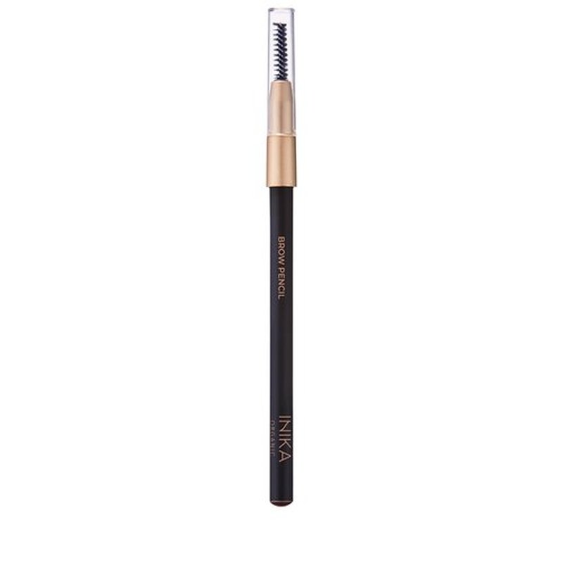 INIKA Organic Brow Pencil - Shape, Fill & Define with Longwearing Pigments | Dark Brunette, 100% Natural & Water-Resistant