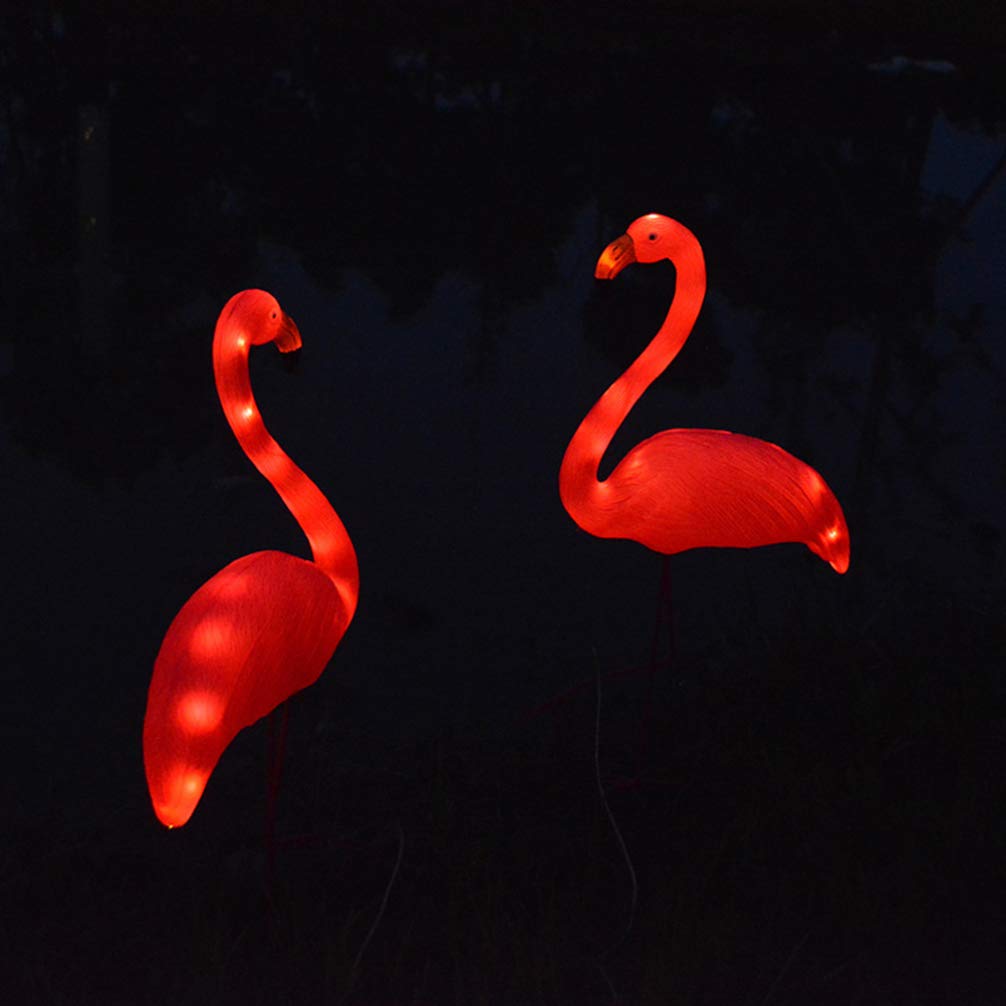 Uonlytech Solar Flamingo Lights Outdoor Solar Pathway Light Flamingo Garden Animal Lamp for Outside, Pathways, Patio Decor