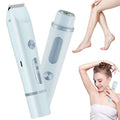 Dual-Headed Electric Trimmer for Women Face & Body, 2026 New 2 in 1 Painless Body Hair Remover & Facial Hair Trimmer, Wet & Dry Womens Electric Razor for Women Arms Legs Face Underarm (Blue)