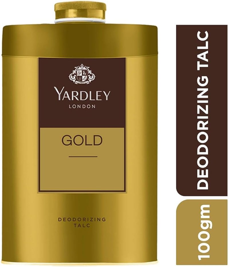 Yardley London Gold Talcum Powder for Men - Deodorizing Formula | 100g Size