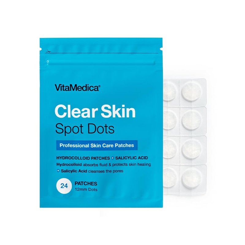 VitaMedica Clear Skin Spot Dots | Natural Blemish Spot Treatment Hydrocolloid Patches