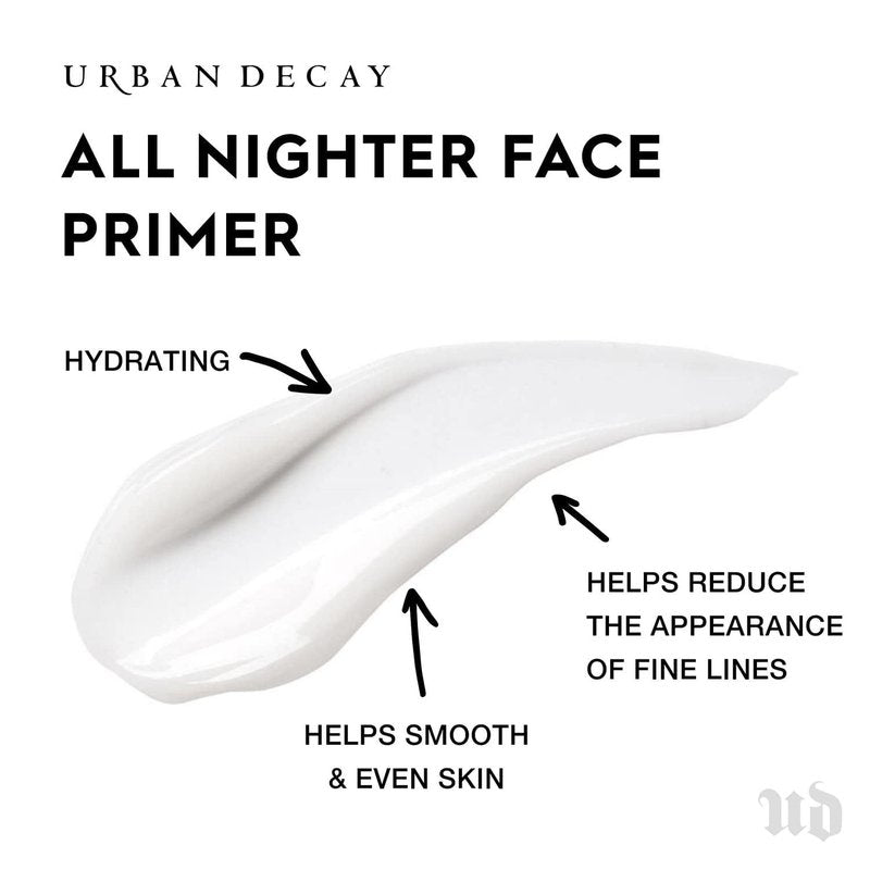 Urban Decay All Nighter Face Primer - Hydrating & Smoothing Base for Flawless Makeup | Lightweight, Paraben-Free, Vegan