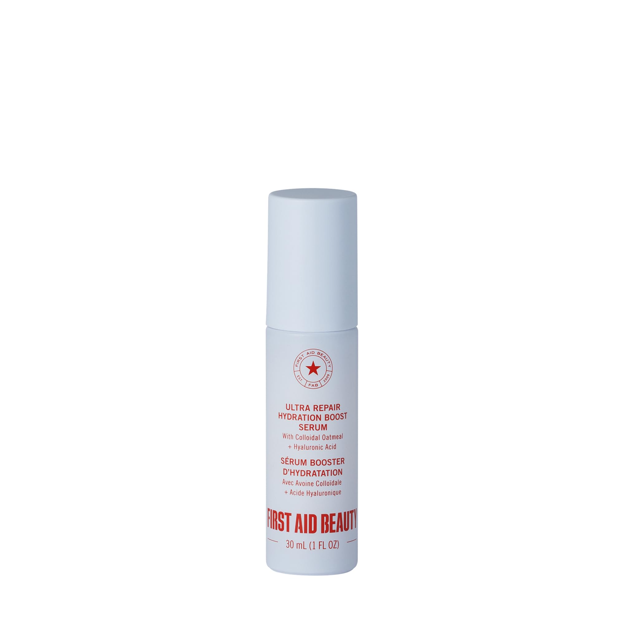 First Aid Beauty - Hydrating Serum with Hyaluronic Acid, Provides 24 Hours of Hydration, Lightweight Formula with Squalane & Colloidal Oatmeal, Safe for Sensitive Skin, 1.7 oz
