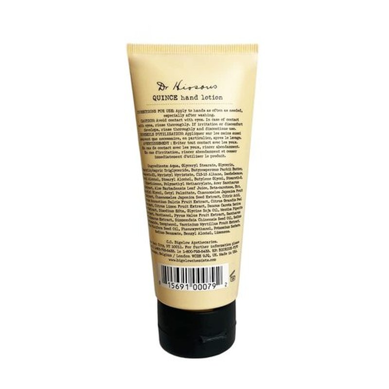 C.O. Bigelow Dr. Hiosous Hand Lotion Travel Size, Deep Hydration Hand Cream with Shea Butter, Quince Extract, Carrot Oil, Moisturizing Lotion for Dry Skin, 2 oz