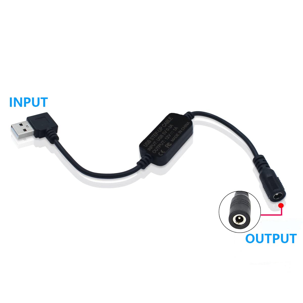 HUZUM Heated Jacket Adapter Charger USB Voltage Step Up Cable for Metabo, Milwaukee, Dewalt, Makita, Snap-on, Revean, Craftsman,Ryobi, Rigid, AEG(USB Step-Up Cable Only Working for 12V Jackets)