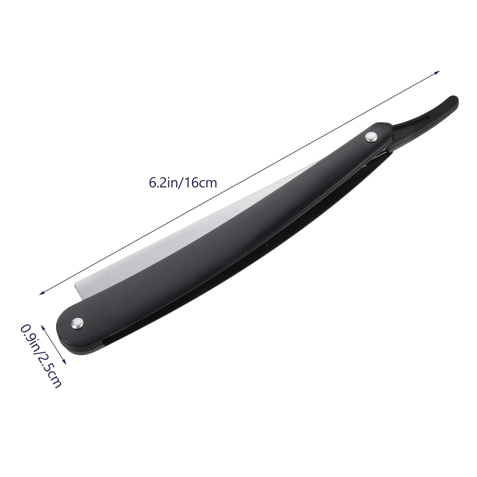 Uonlytech Manual Straight Edge Razor for Men Black Portable Barber Razor Blade Shaper for Precise Shaving and Beard Styling at Home and Travel