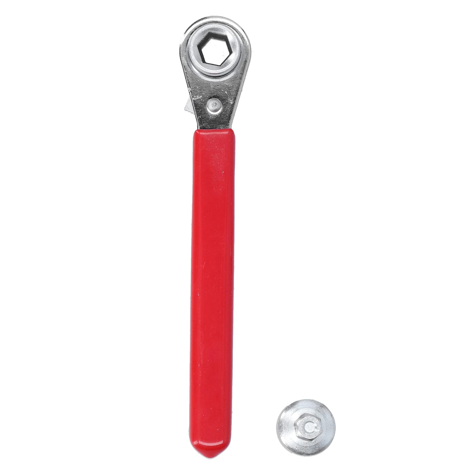 Akozon Ratchet Wrench, 5/16in 0.4in 10mm Battery Terminal Ratchet Wrench with 1/2in Socket for Top Side Post Battery for RV Sport Car Wrench