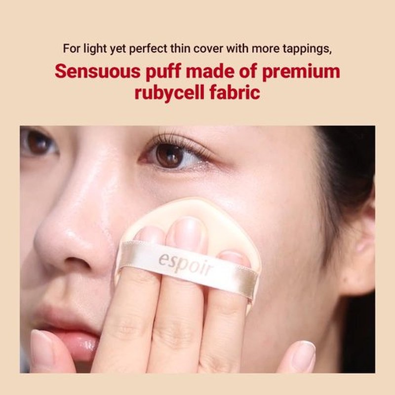 Espoir Be Velvet Air Puff 5-Pack - Flawless Makeup Sponge Applicator for Liquid Foundation & Powder