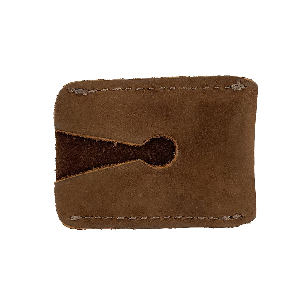 Hide & Drink, Leather Double Edge Safety Razor Head Protective Sheath, Shaving Travel Cover Handmade (Swayze Suede)