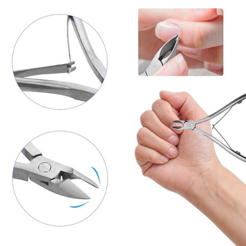 TOVOT 7PCS Cuticle Remover Tools Stainless Steel Cuticle Clipper Cuticle Cutter Cuticle Pusher Tools for Fingernails Toenails