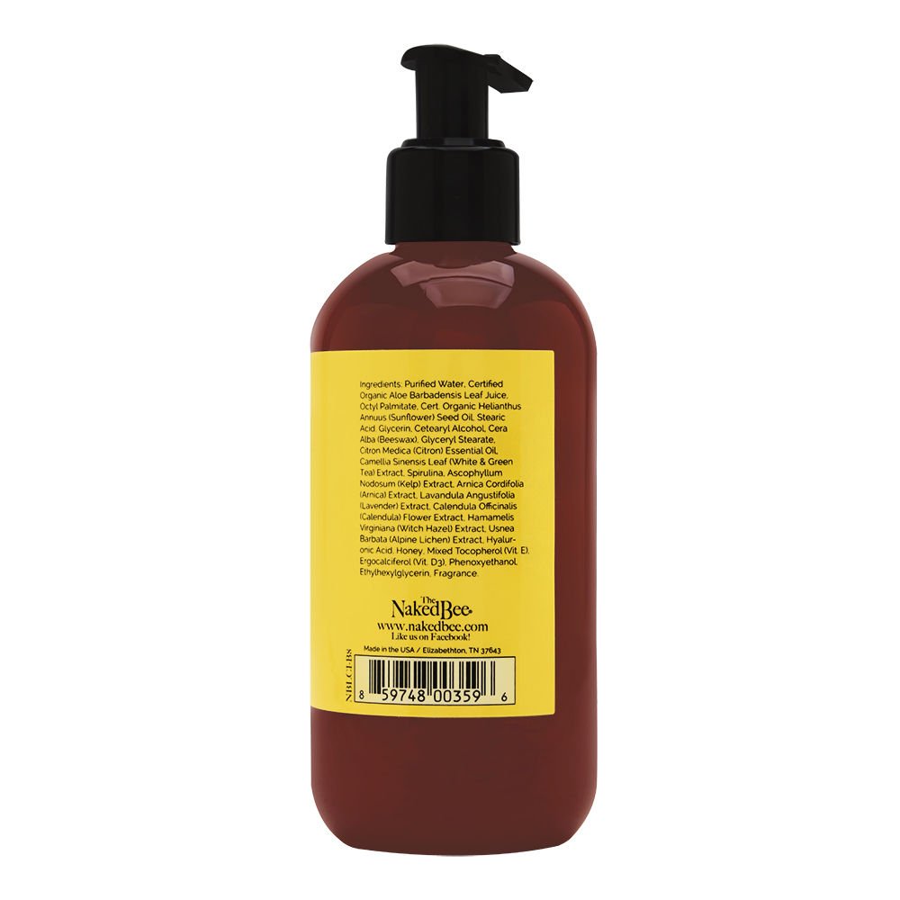 The Naked Bee Nourishing Body Lotion for All Skin Types (8 fl oz) Moisture Replenishing Lotion for Dry Skin with Citron & Honey