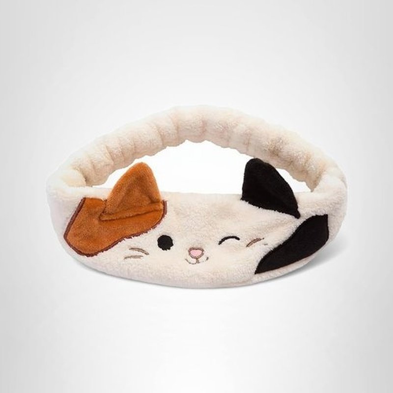 TONYMOLY x Squishmallows Cam the Cat Plush Headband – Soft & Cozy Hair Accessory for Skincare, Makeup, Face Washing & Relaxation – Cute, Gentle, and Functional Headband