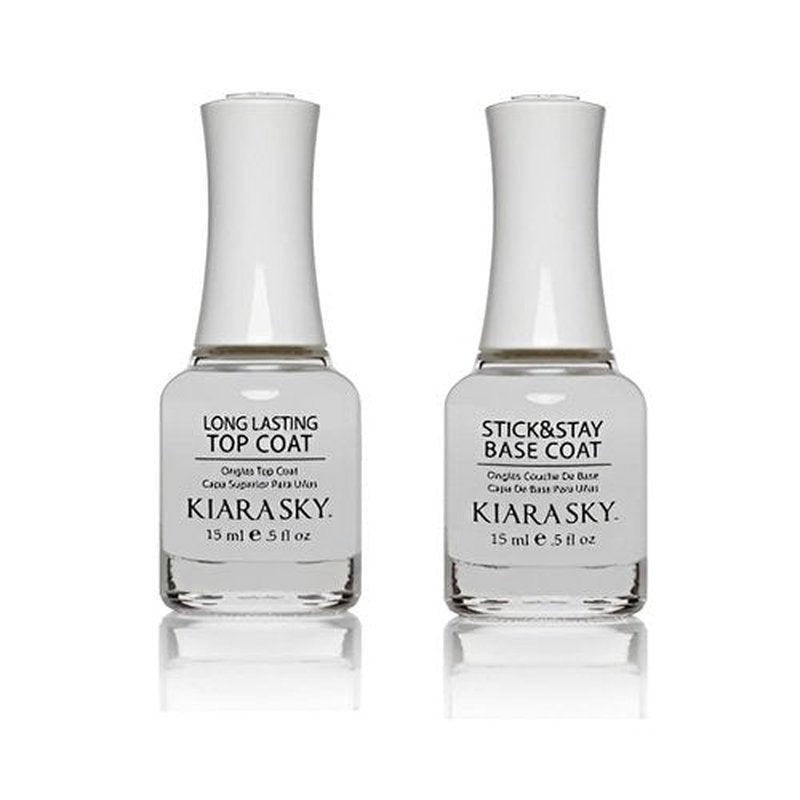 KIARA SKY Stick & Stay Base Coat & Long Lasting Top Coat 15ml 2 piece set