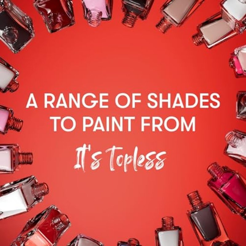 Nails Inc It's Topless Gel-Like Nail Polish, 4-in-1 Base Coat, Treatment, Color, Top Coat, Long Lasting, Strong, Chip Free, Glossy Salon Quality Manicure, Air Dry Nail Polish, Addison, 0.47 Fl Oz