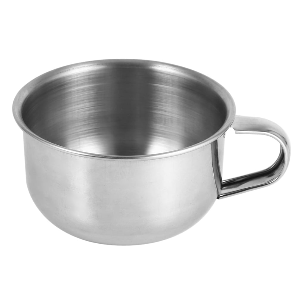 GBSCLOVER Stainless Steel Shaving Bowl, Lightweight Shaving Soap Bowl With Handle, Stylish Shave Bowl Suitable for Traditional and Modern Form of Shaving, 4.3 x 2.0in