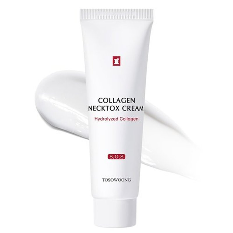 TOSOWOONG Collagen Necktox Cream with Collagen and Hyaluronic Acid for Neck Firming, Anti-aging, Wrinkles and Tightening, Korean Skin Care, 50ml, 1.69 fl. oz.