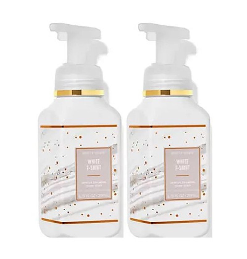 Bath and Body Works White T-Shirt Gentle Foaming Hand Soap 8.75 Ounce 2-Pack (White T-Shirt), 1.25 pounds