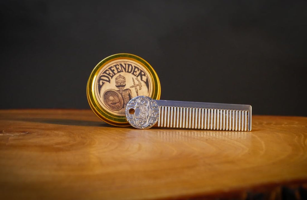 Mustache Balm for Men & Mustache Protector – Natural Styling & Conditioning Grooming Kit – Soften & Shape Facial Hair 2oz – Death Grip