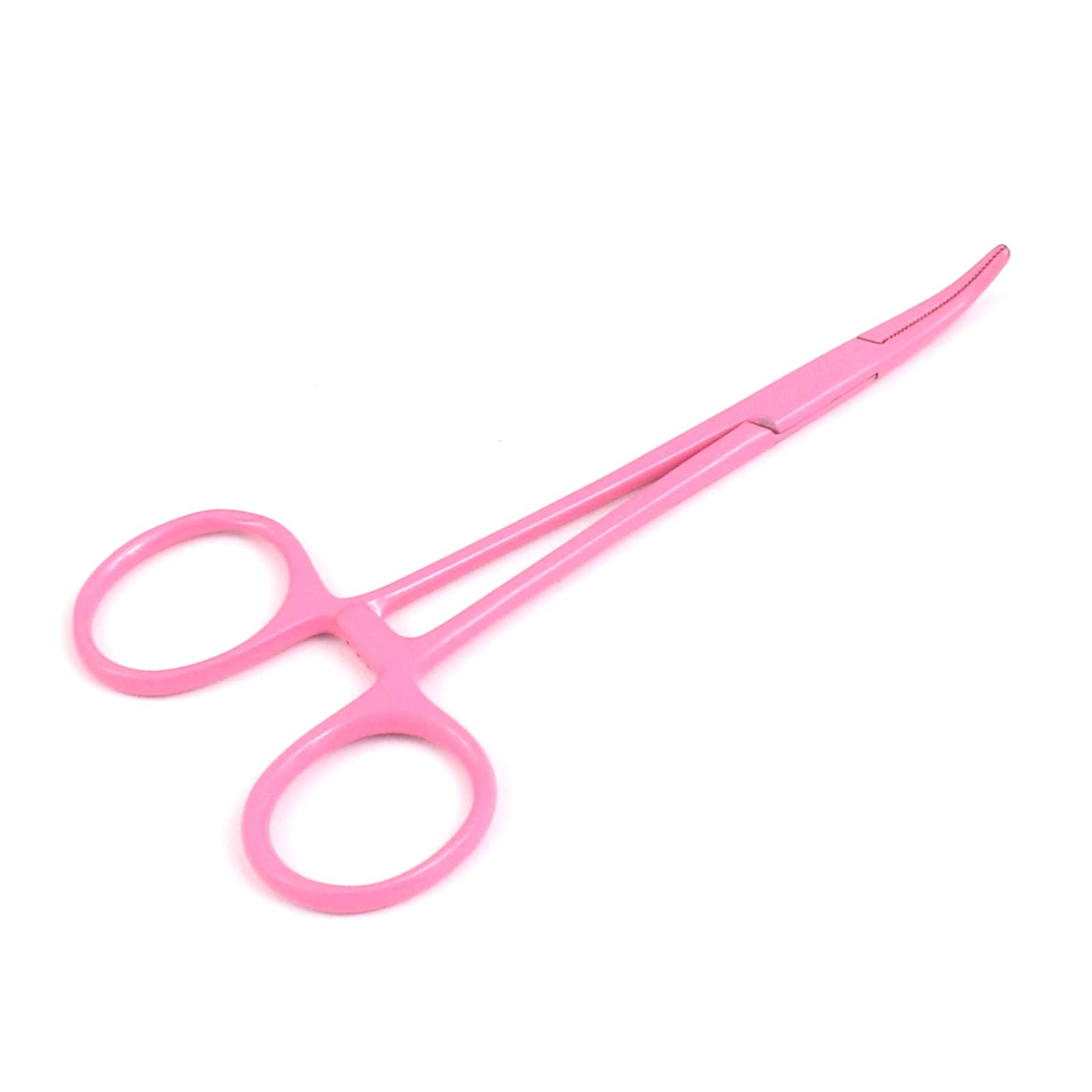 AAProTools Lot of 2 Straight & Curved Mosquito Hemostat Forceps Locking Clamps 5" Pink Color Stainless Steel