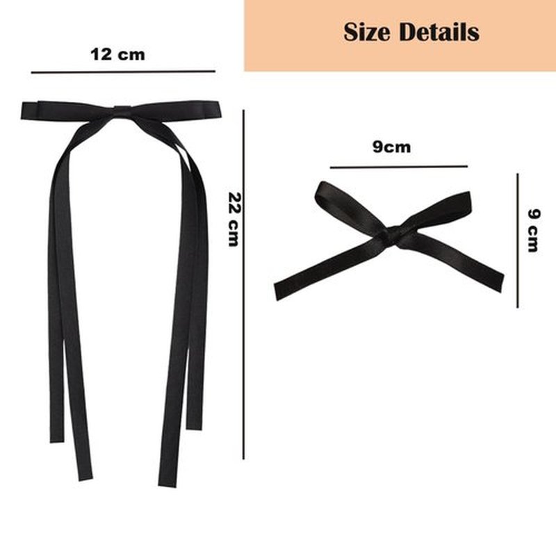 SALOCY 18 PCS Hair Accessories Set - Bowknot Clips with Long Tassels, Satin Ribbon Claws for Girls and Women's Hair Design