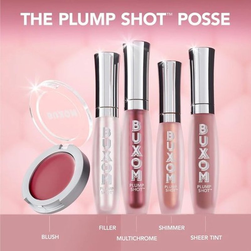 Buxom Plump Shot Lip Serum - Peptide-Infused Gloss with Hyaluronic Acid & Avocado Oil | Hydrating & Plumping
