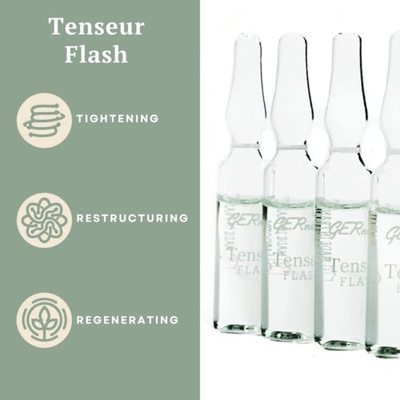 Gernetic Tenseur Flash | Lifting Facial Ampoules for Mature Skin - 7-Day Firming Treatment, 7 x 2ml Vials