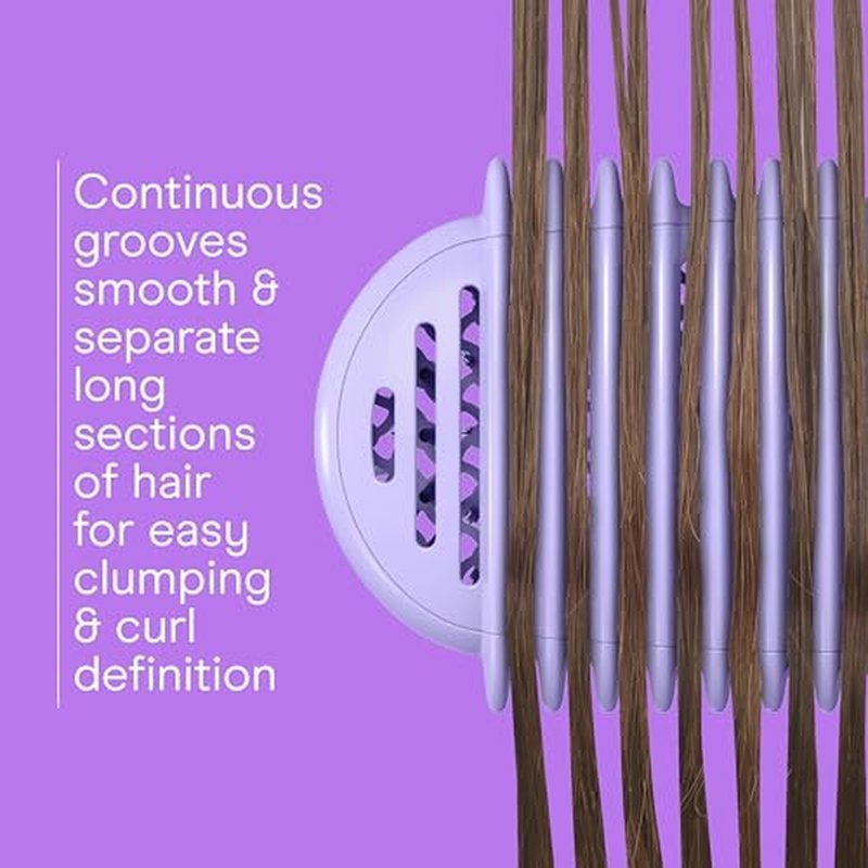 Conair Curl Define Pro Hair Brush for Curly Hair, Dual-Vent Design with Continuous Grooves, Mixed Bristles for Frizz-Free Detangling, Smoothing, and Curl Definition