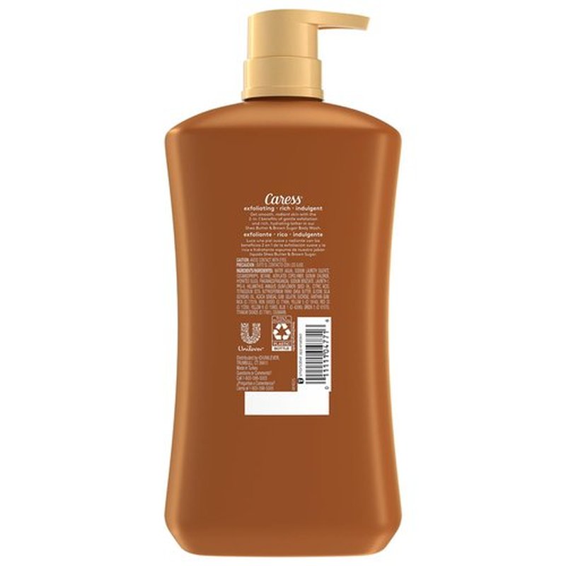 Caress Body Wash, Shea Butter & Brown Sugar 2-Pack, Moisturizing Body Wash for Gorgeous, Radiant Skin, Exfoliating Body Soap Liquid, 30 Fl Oz