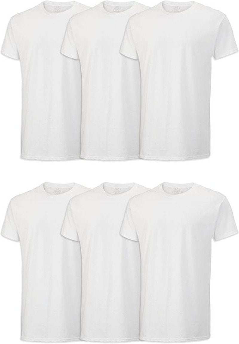 Fruit of The Loom Men's Crew Tee Undershirts - Moisture Wicking & Tag-Free | Big & Tall Sizes Available