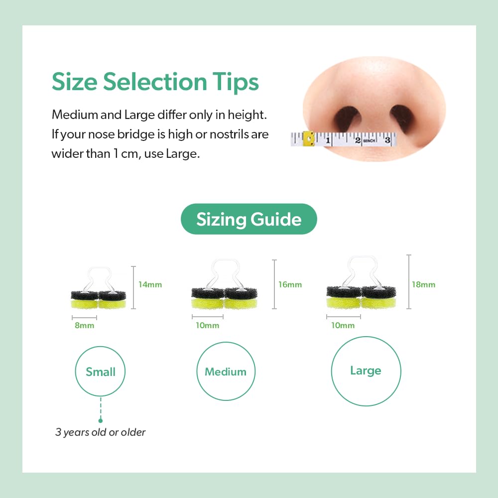 KOKOK 3-Ply Nose Filter Reusable Breathable Nasal Plugs Air Filteration for Dust, Pollution, Block Cold Air - Pack of 3 (Medium)