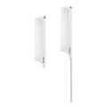RHOS Carbon Retractable Rat Tail Parting Comb - Portable Fine Tooth Teasing Comb for Styling, Hair Cutting, Braiding with Stainless Steel Pin Tail - White