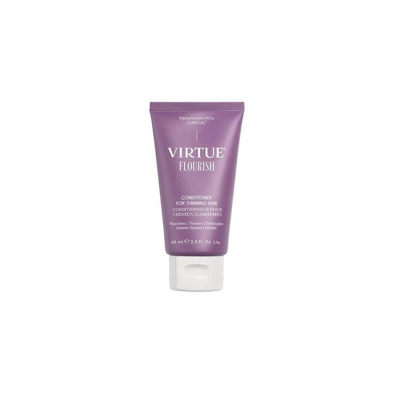 VIRTUE Flourish Conditioner - Sulfate-Free Hair Growth Formula for Fine, Thinning Hair | Color Safe, Detangles & Thickens