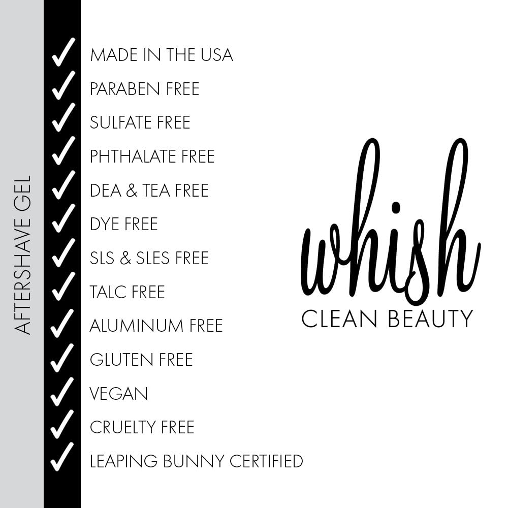 Whish Men's Aftershave Gel with Cooling Formula for Post-Shave Relief