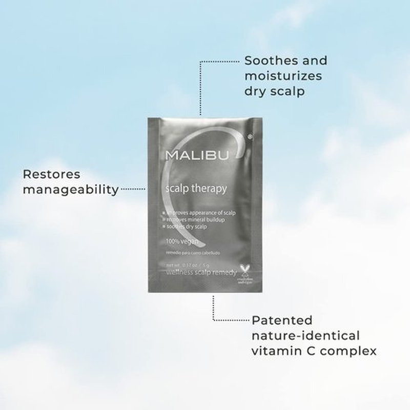 Malibu C Scalp Therapy - Soothing Dry Scalp Treatment with Vitamin C & Zinc Gluconate | Restores Moisture & Manageability