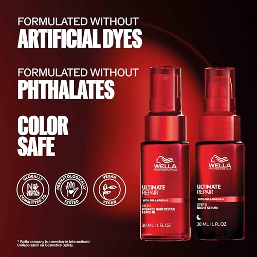Wella Professionals ULTIMATE REPAIR Night Hair Serum | Protection Against Night Stressors for All Hair Types | 1 Fl Oz - Packaging May Vary