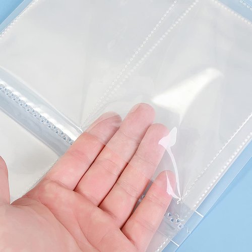 CAVAD 80 Slots Nail Sticker Storage Book Collecting Album Water Decals Empty Holder Easy Photo Manicure Art Tools and 5Pcs Jewelry Bone Bag Self Sealing