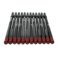 12 pcs Italia-Deluxe Ultra Fine Lip liner, Creamy, Long Lasting, High Pigmented Pencil (1061 Mahogany)