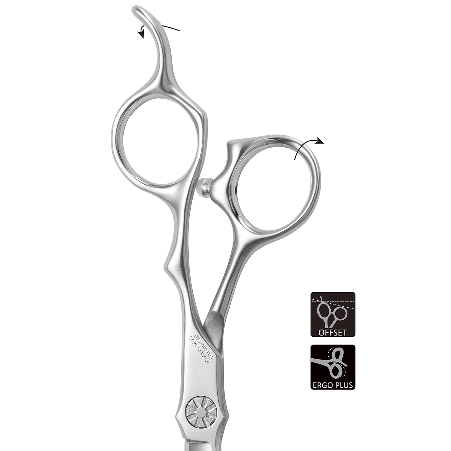 Wet and Dry Cut Professional Hair Cutting Scissors Barber Shears Japanese Aichi SUS440C Stainless Steel Salon Haircut (5.5" Precision Cut)