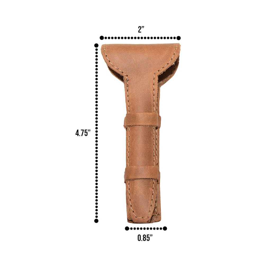 Hide & Drink, Leather Double Edge Safety Razor Protective Case, Shaving Travel Pouch, Handmade (Single Malt Mahogany)