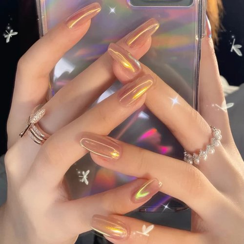 2 Boxes Pearl Chrome Nail Powder Glazed Gold White Pearl Chrome Nails Powder Holographic Ice Transparent Aurora Moonlight Manicure Pigment Metallic Mirror Effect For Nail Art Decorations