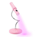 M - GlamCure GO Nail Flash Cure Lamp with Focus Beam Technology, Touch Screen - LED & UV Nail Light - Curing Lamp for Gel Nails, Acrylic, Builder - Portable & Adjustable (Pink)