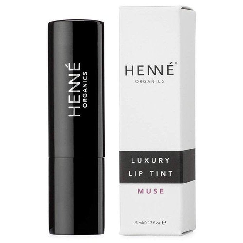 Henné Organics Luxury Lip Tint - Moisturizing Sheer Color - Muse (Berry Mauve)