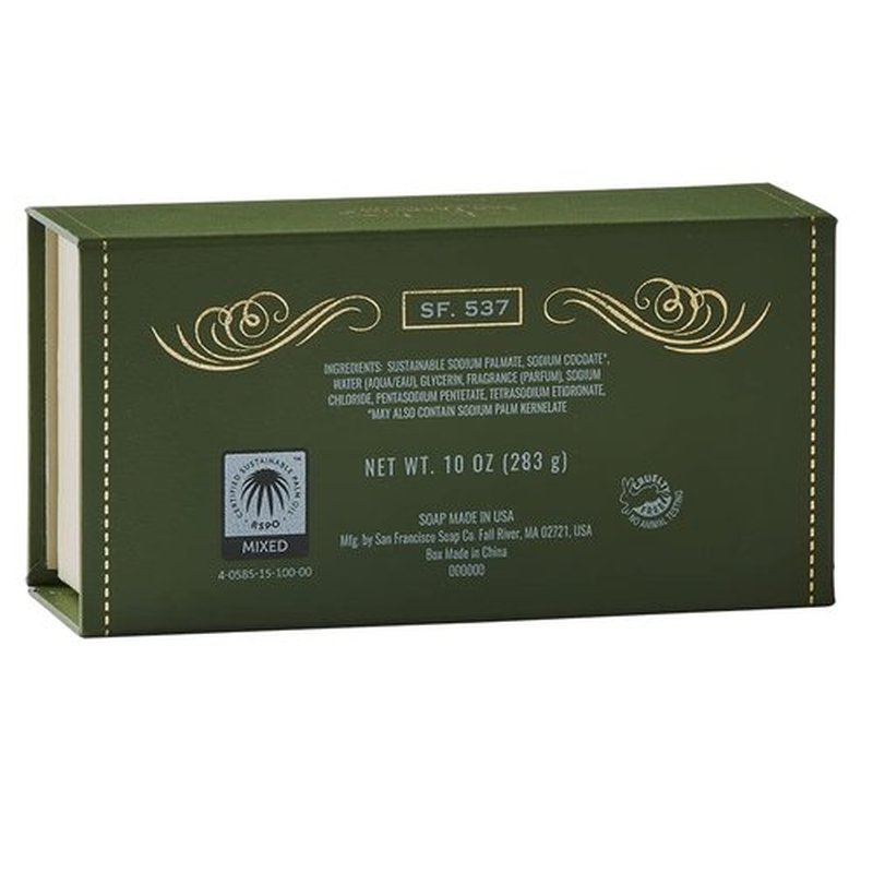San Francisco Soap Company Bergamot & Cognac Man Bar - Invigorating Formula - All Skin Types - Made in the USA