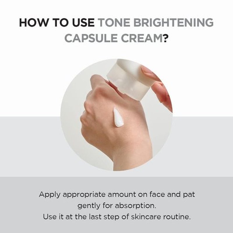 SKIN1004 Tone Glowing Capsule Cream, 75ml, Korean Face Moisturiser with Madewhite, Niacinamide & Tranexamic Acid, Hydrating Face Cream with Madagascar Centella, Korean Skincare